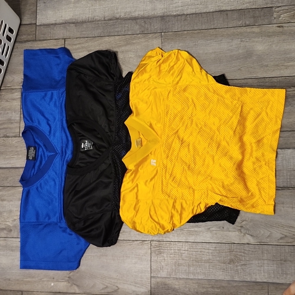 3 football practice jerseys